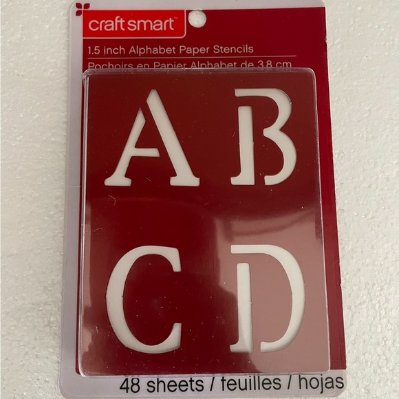 Craft Smart 1.5”  Old School Alphabet  Stencils Excellent Condition Never Opened - Picture 1 of 3